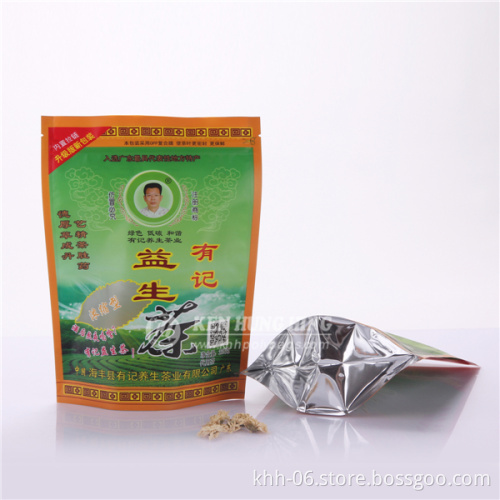 Custom Printed Aluminum Foil Stand up Zipper Tea Bags with Low Price